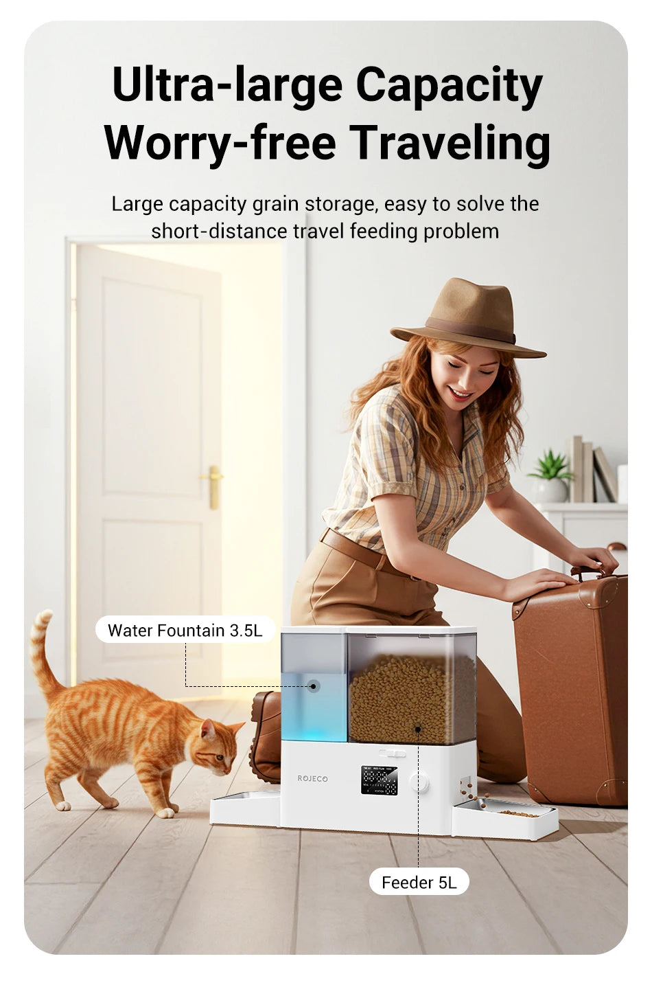 Automatic Pet Feeder Water Fountain