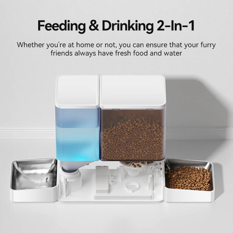 Automatic Pet Feeder Water Fountain