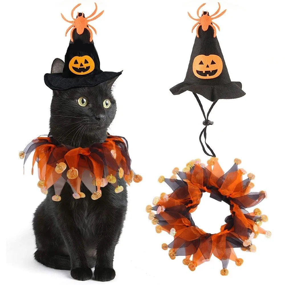 Cute Pumpkin Halloween Cat Costume