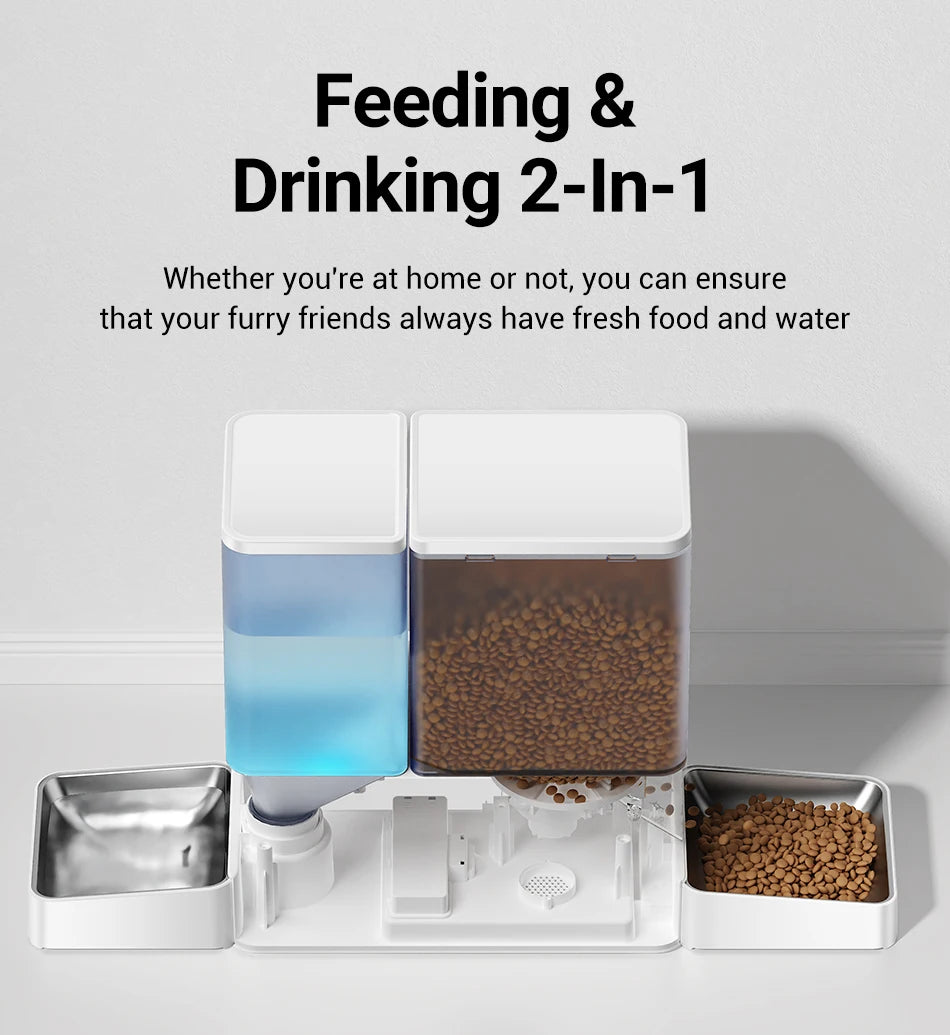 Automatic Pet Feeder Water Fountain