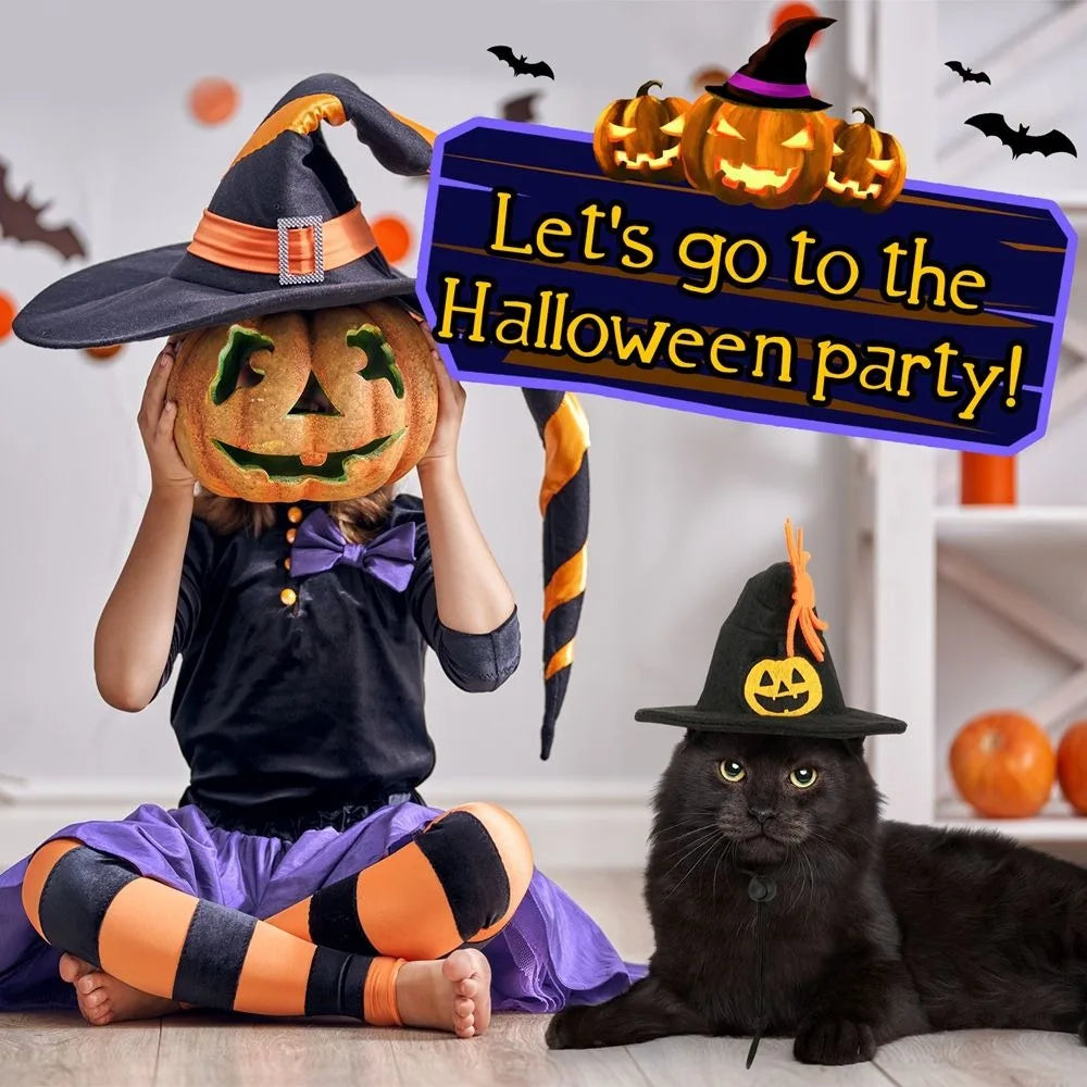 Cute Pumpkin Halloween Cat Costume