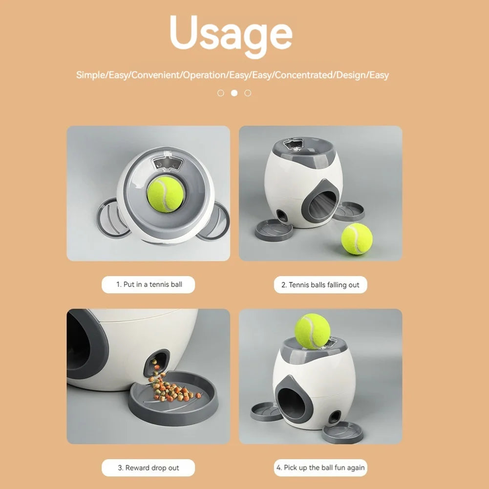 Automatic Dog Ball Launcher + Feeder (2 in 1)