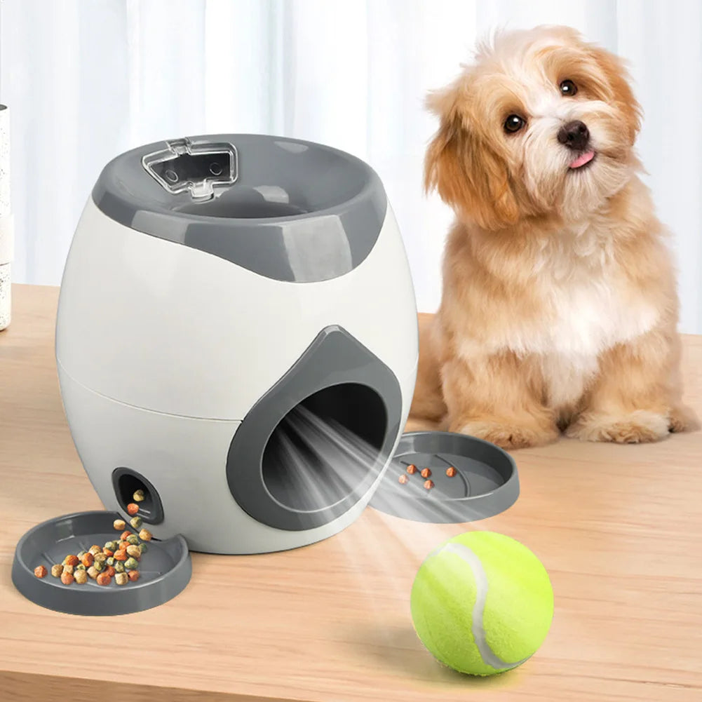 Automatic Dog Ball Launcher + Feeder (2 in 1)