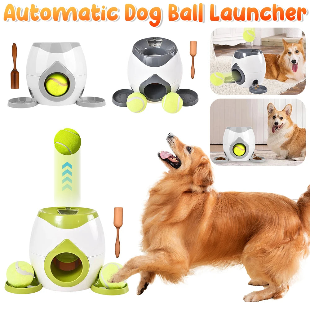 Automatic Dog Ball Launcher + Feeder (2 in 1)