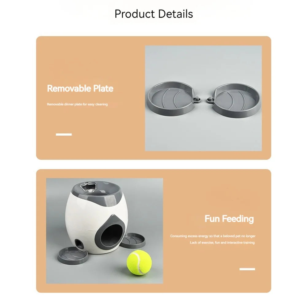 Automatic Dog Ball Launcher + Feeder (2 in 1)