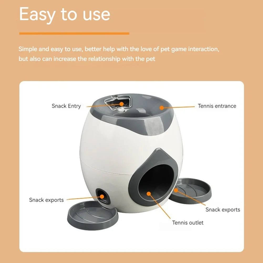 Automatic Dog Ball Launcher + Feeder (2 in 1)