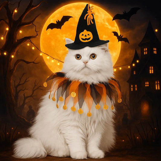 Cute Pumpkin Halloween Cat Costume