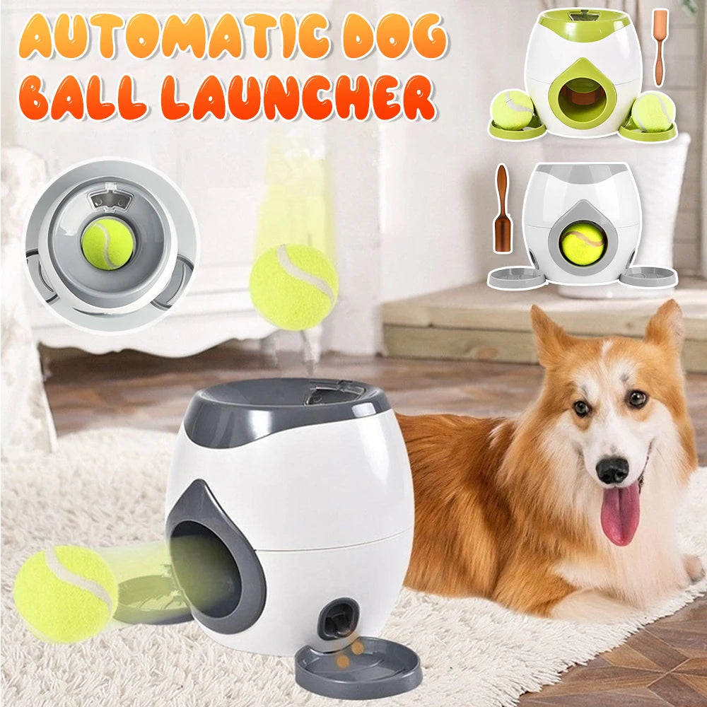 Automatic Dog Ball Launcher + Feeder (2 in 1)
